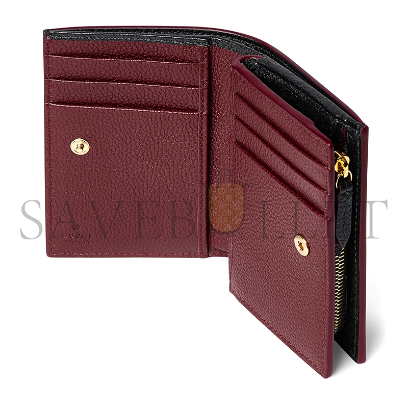GUCCI BI-COLOR GG MARMONT SMALL WALLET 772738 (11.5*8*3cm)